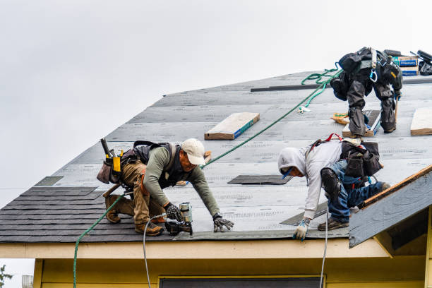Professional Storm Damage Roof Repair technician working in Dunbar, PA